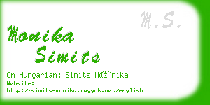 monika simits business card